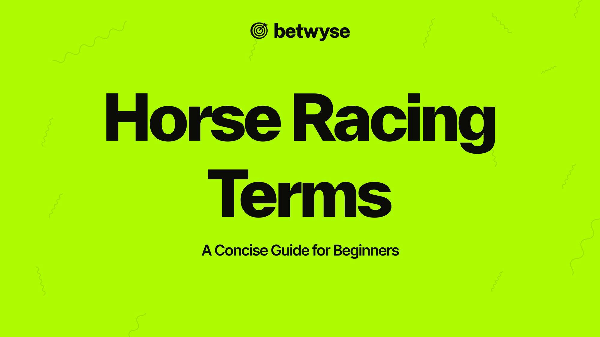horse racing terms image